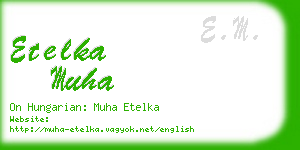 etelka muha business card